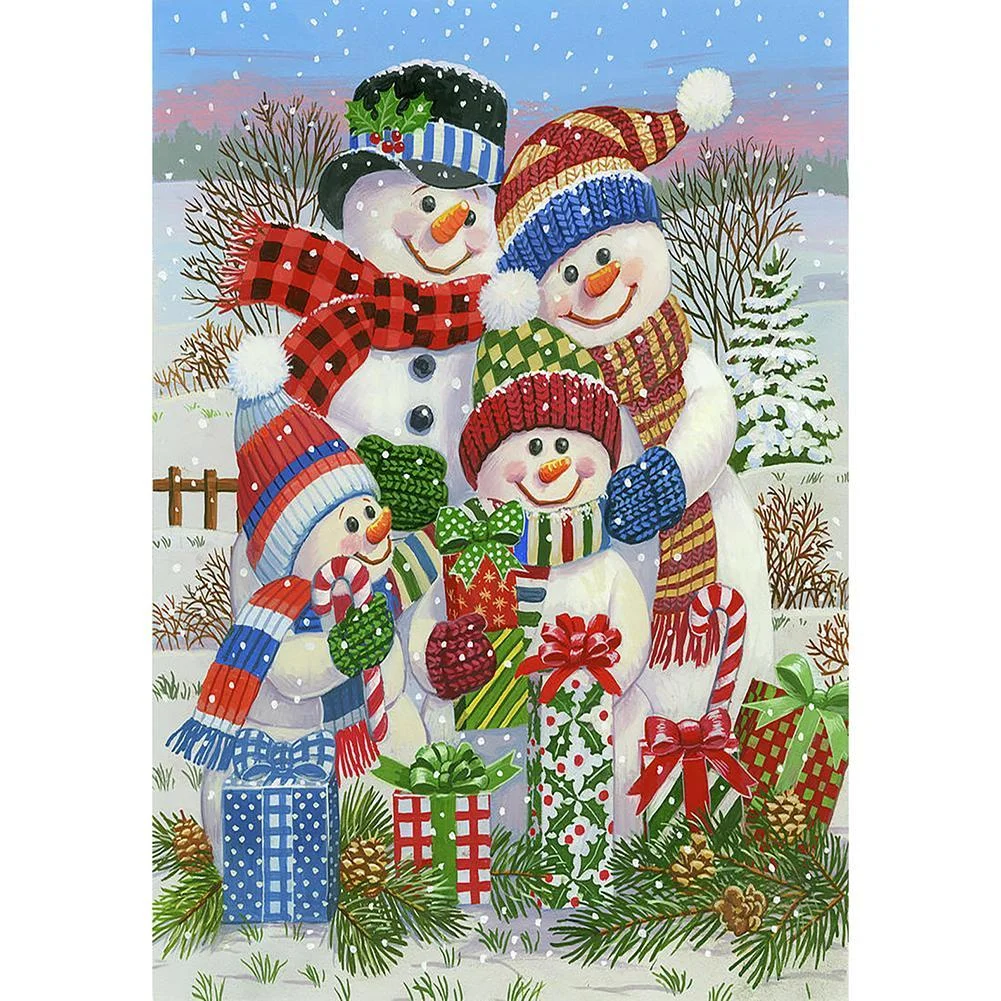 Full Round Diamond Painting - Snowman(30*40cm)