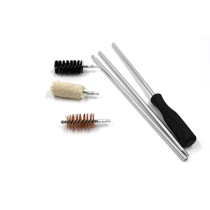 Shotgun Cleaning Kit 6PCS with Aluminum Rods and Nylon Brush and Bronze Bore Brush and Cotton Mop for 12ga,20ga,410ga rifles