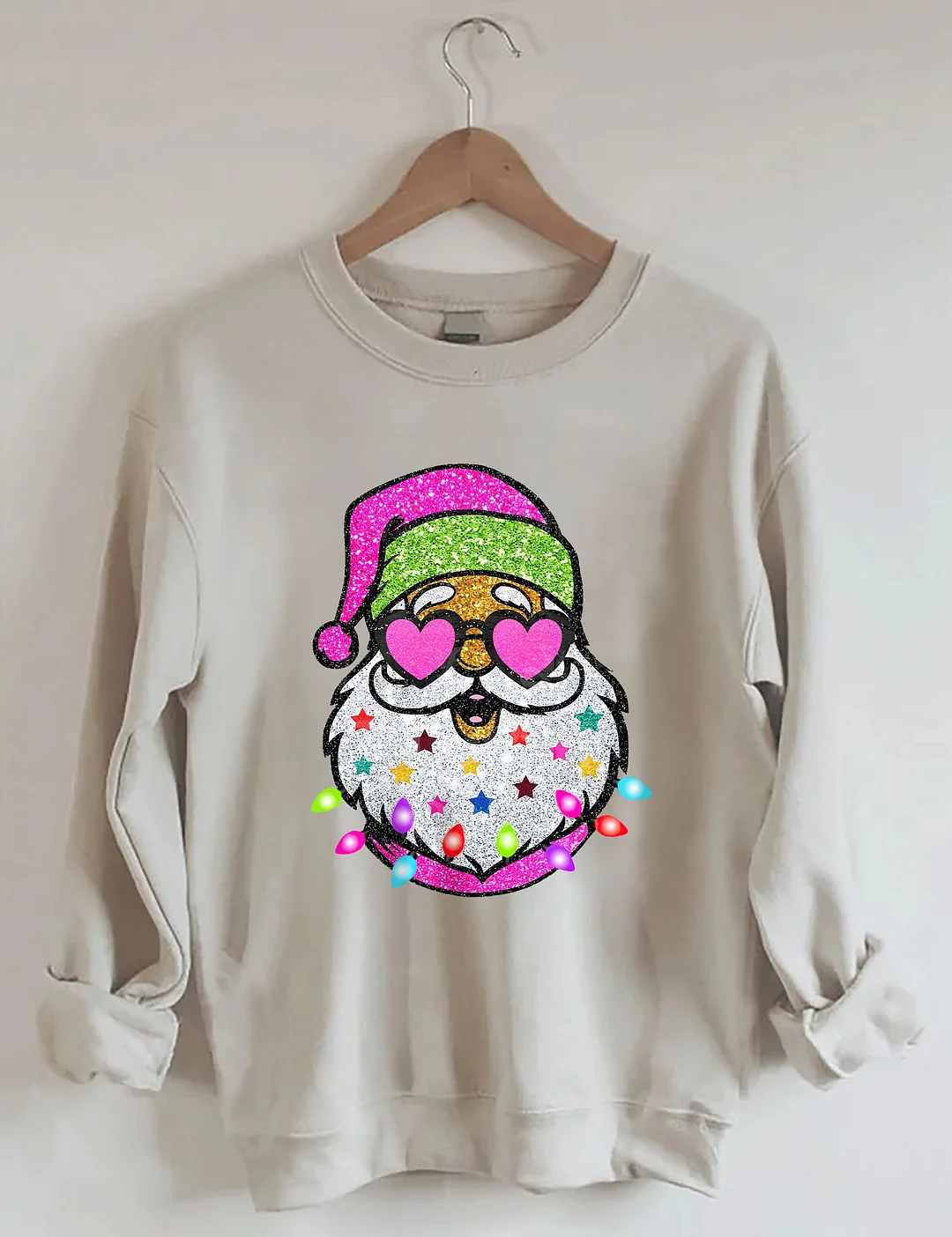 Santa With Sunglasses Sweatshirt