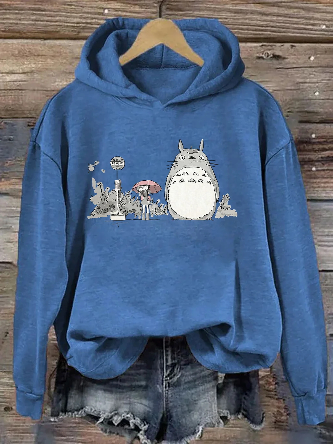 Cute My Neighbor Totoro Raining Scene Hoodie