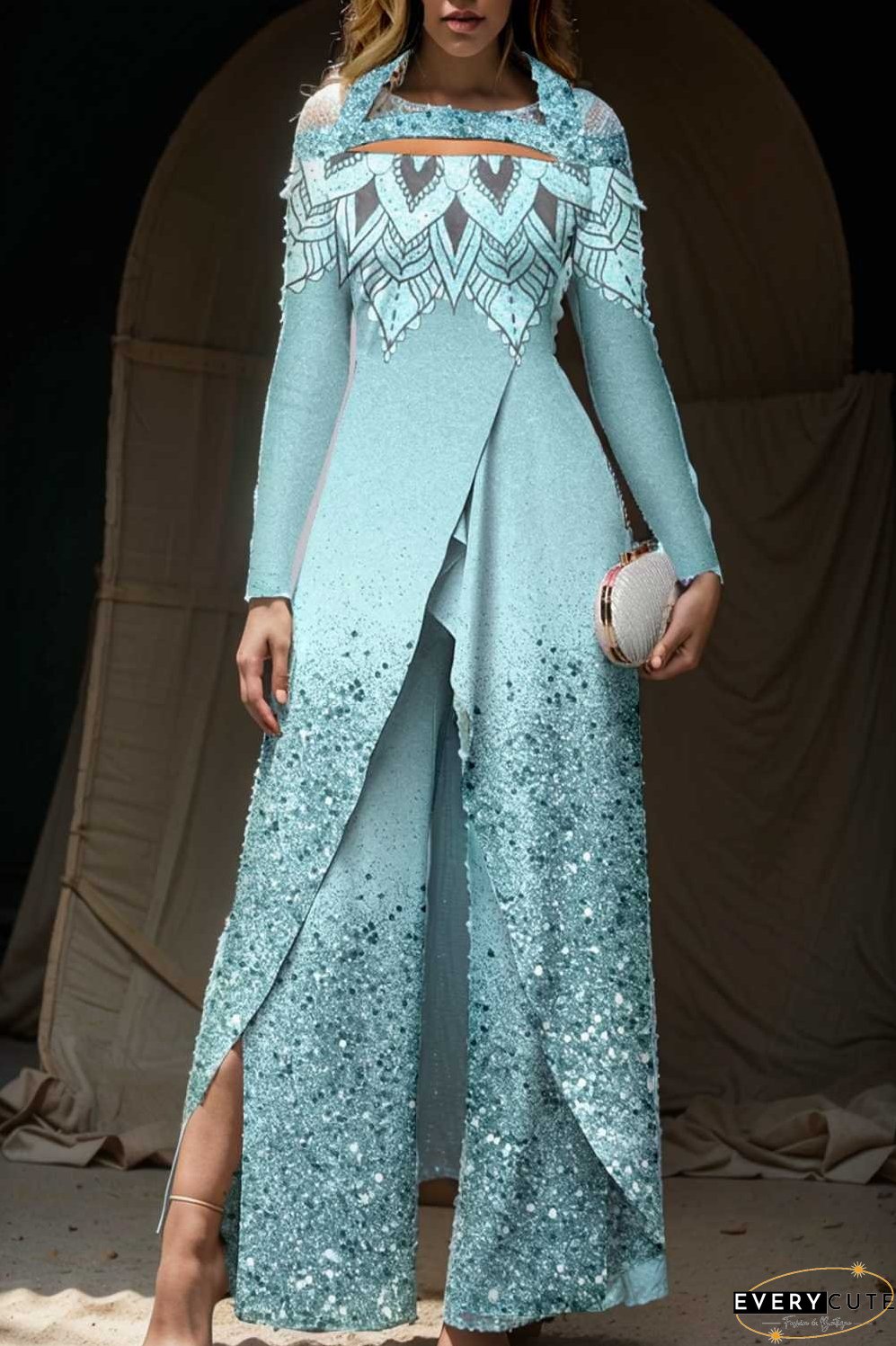 elegant gradient print off shoulder women s jumpsuit