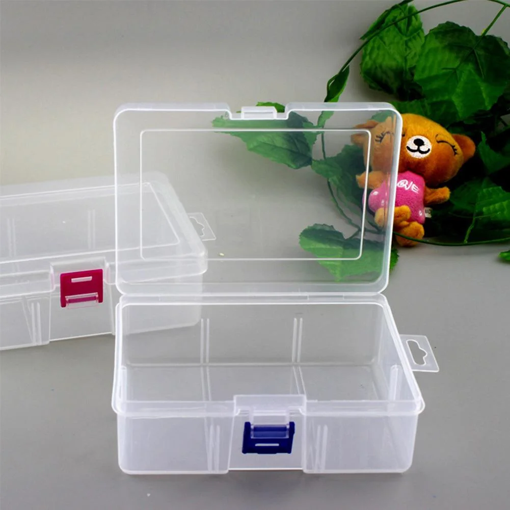 Plastic Rectangular Clear Organizer Case Hardware Tools Jewelry Storage Box