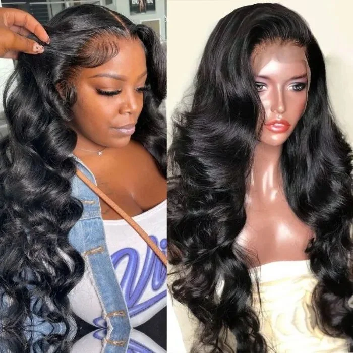 Long Body Wave Human Virgin Hair Lace Wigs Pre Plucked With Baby Hair For Women Online For Sale