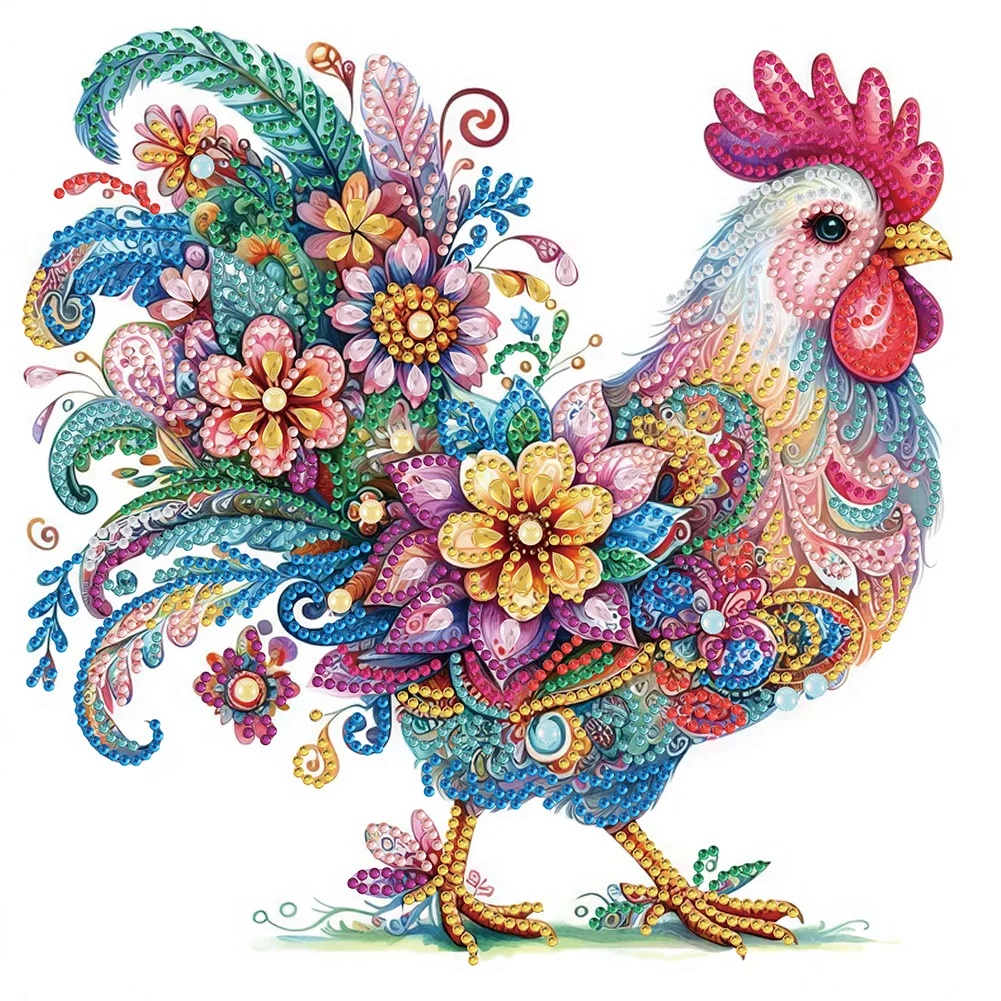 Partial Special-shaped Crystal Rhinestone Diamond Painting - Chicken(Canvas|30*30cm)