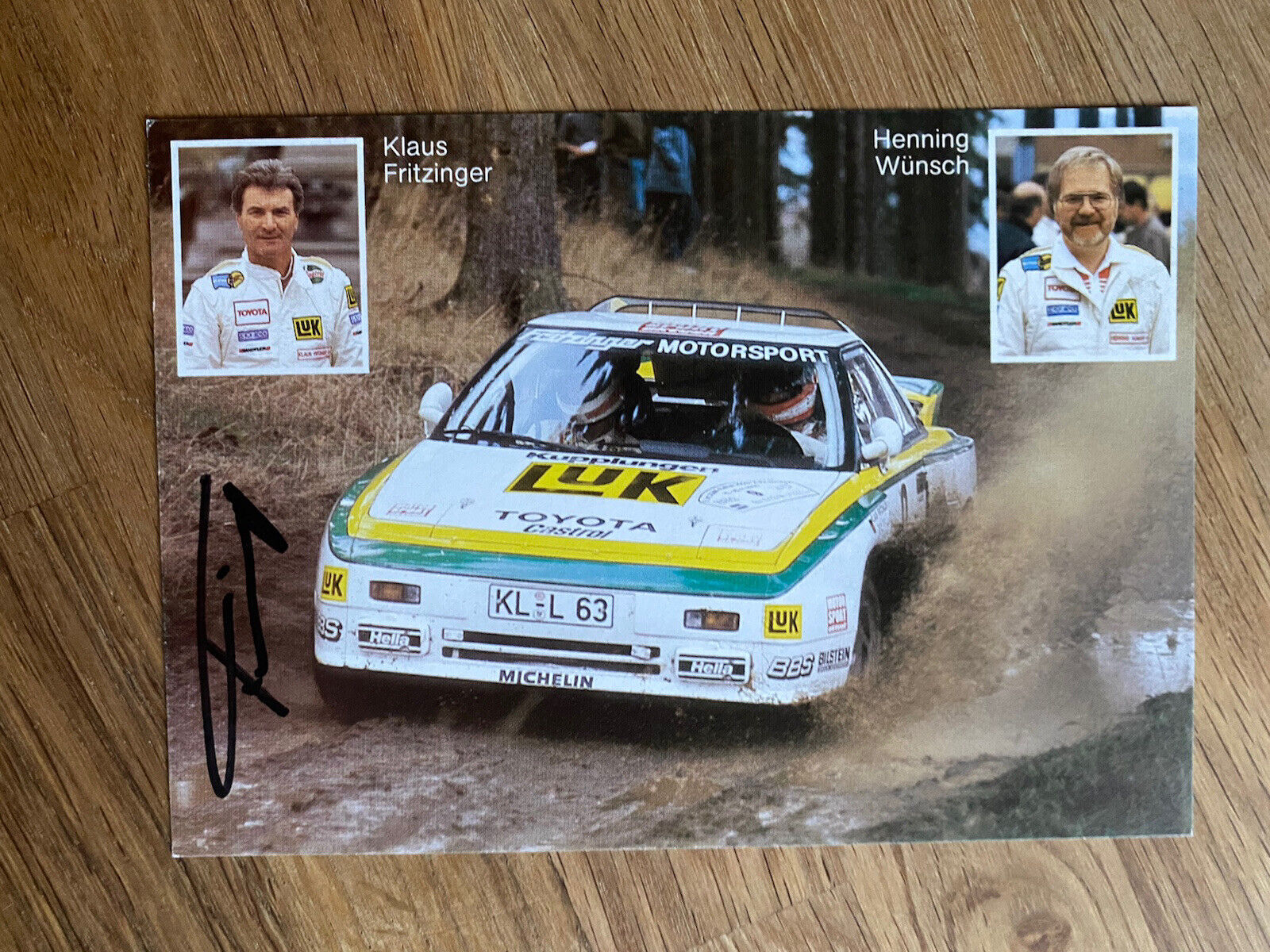 Klaus Fritzinger Autograph Card 10,5 X 14,5 CM Autographed Signed