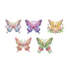 5PCS 2D Flat Animal Acrylic DIY Diamond Painting Shake Ornaments (Butterfly)