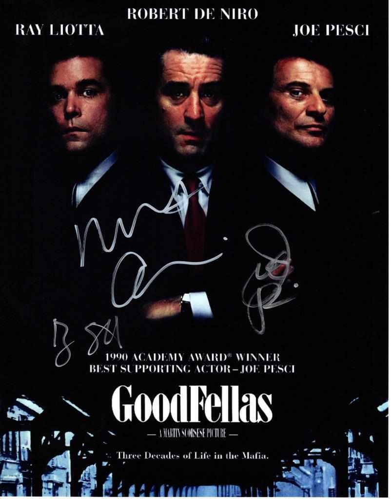 Robert DeNiro Joe Pesci Ray Liotta signed 11x14 Picture Photo Poster painting autographed COA