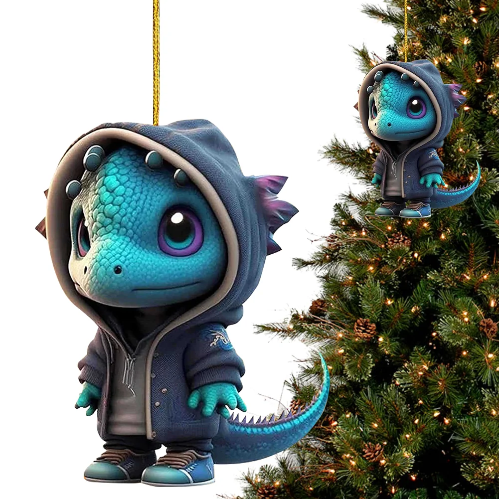 Christmas Dragon Tree Pendant Novelty Cute Acrylic Party Favors (F)