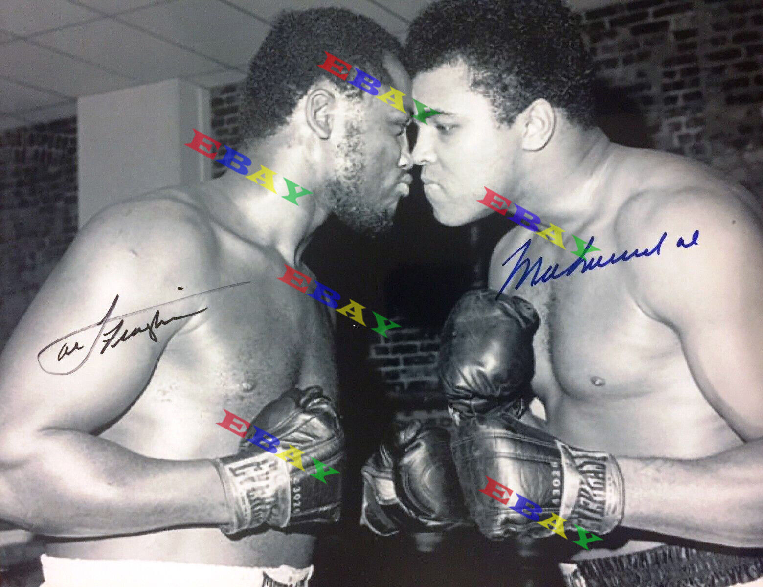 Muhammad Ali and Joe Frazier Signed Autographed 8x10 Photo Poster painting Reprint