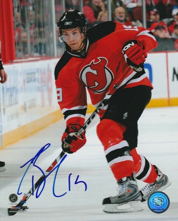 TRAVIS ZAJAC SIGNED NEW JERSEY DEVILS 8x10 Photo Poster painting #7 Autograph