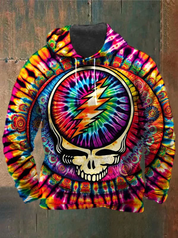 Unisex Skull Print Heavyweight Hoodies