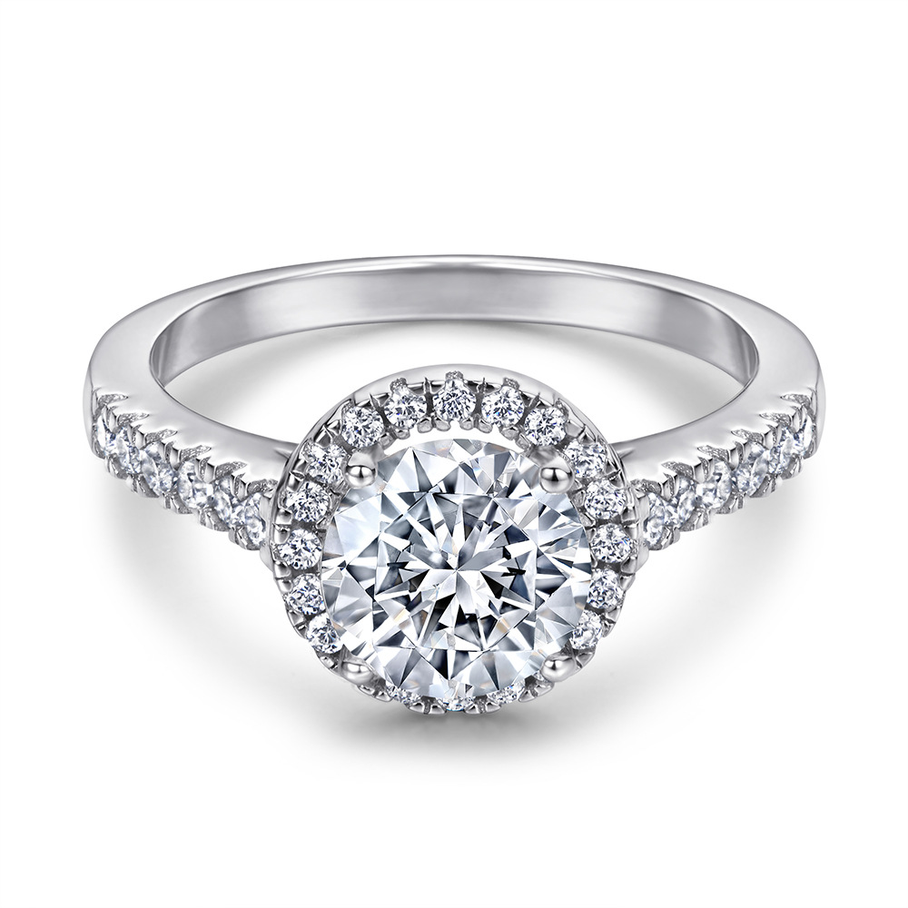 100% Genuine 1ct  Moissanite Ring GRA Certificate Passed Diamond Test Women Anniversary Jewelry Gift S925 Silve