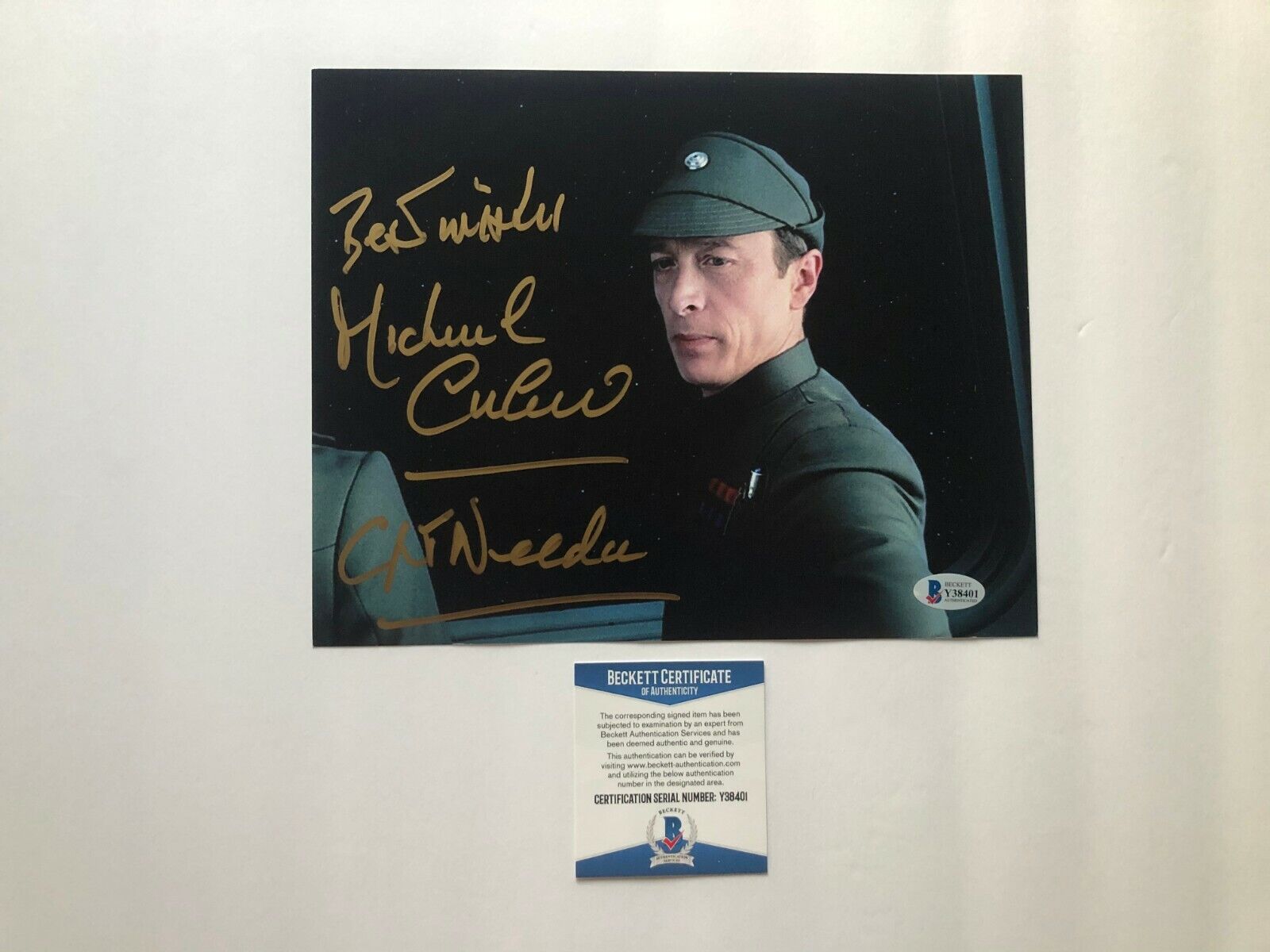 Michael Culver signed autographed Star Wars Cap Needa 8x10 Photo Poster painting Beckett BAS coa