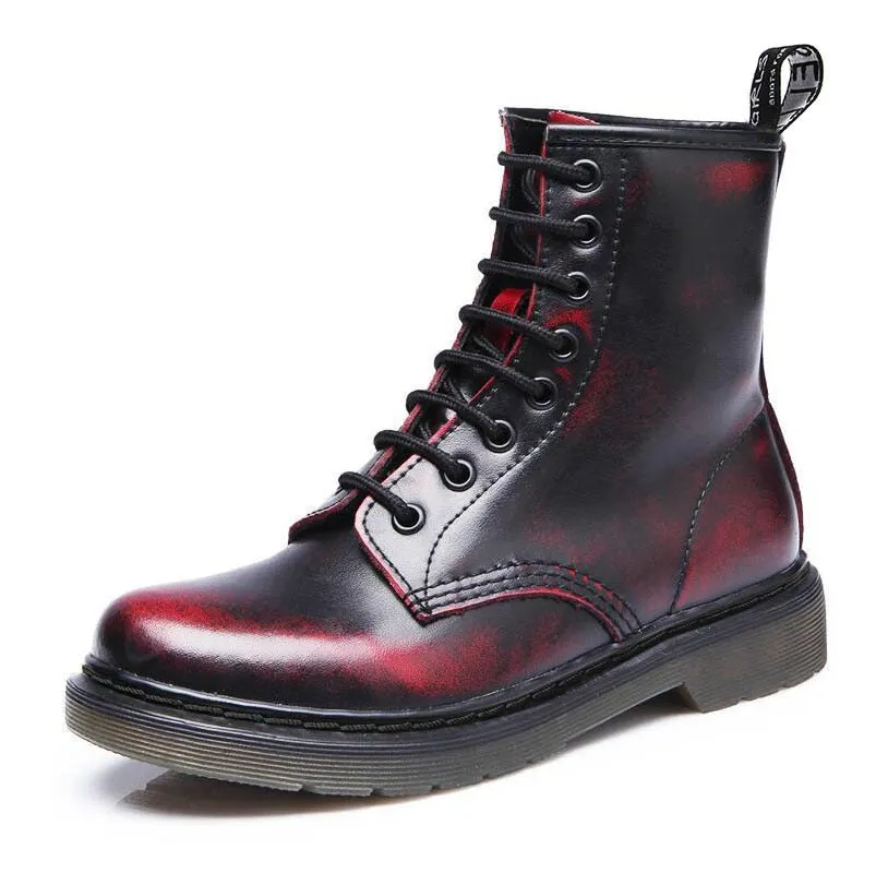 2021 Boots Women Genuine Leather Shoes For Winter Boots Shoes Woman Casual Autumn Genuine Leather Botas Mujer Female Ankle Boots