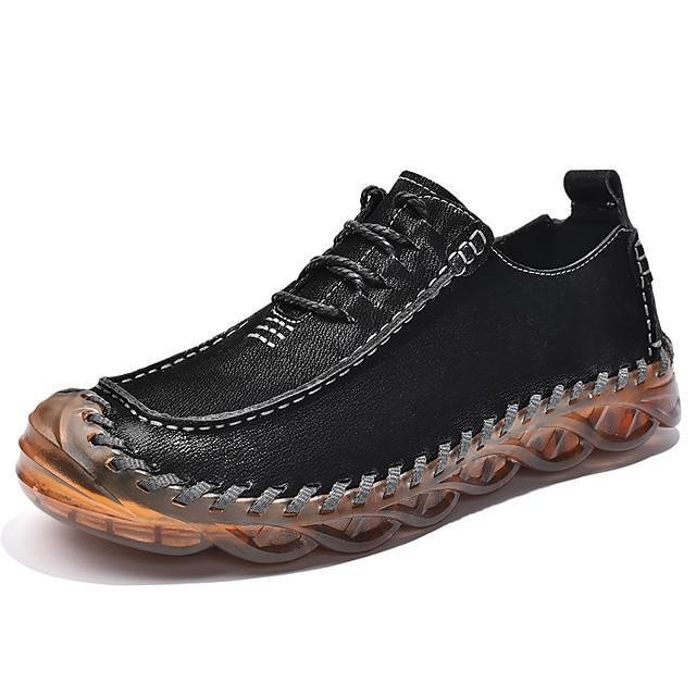 Men's Fall / Winter Business / Classic / Casual Daily Outdoor Oxfords Nappa Leather Breathable Handmade Non-slipping Black / Brown