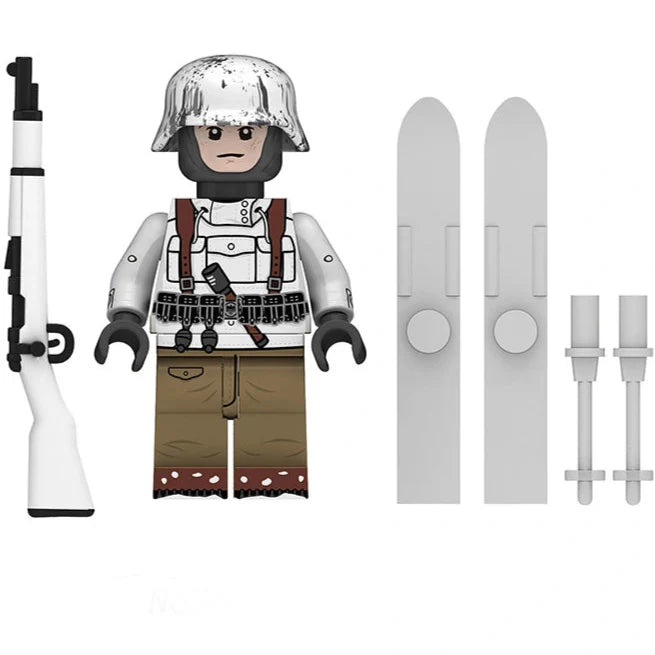 WW2 German Gebirgsjager Soldier Custom Military Minifigure Minifigure Bricks monstertoys