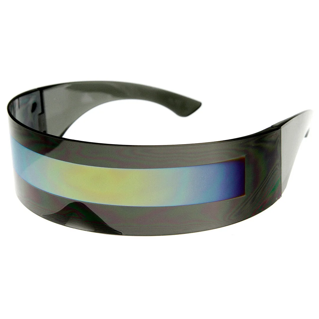 Futuristic Monoblock Daft Punk Wrap Shield glasses