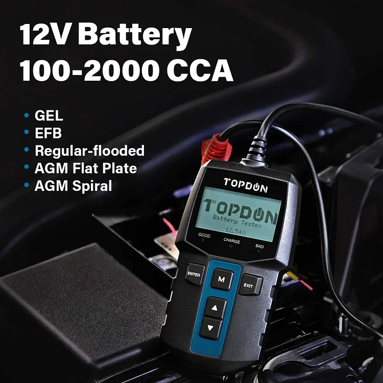 Topdon BT100 Car Battery Tester 12V Battery Tester
