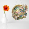 (Upgrade Size)DIY Double Sided Effect Diamond Painting Hanging Pendant Kit (Flower Butterfly)