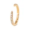 14K Yellow Gold Round Lab Diamond Half Eternity Open Ring