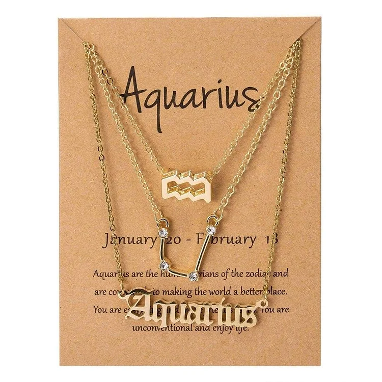 Cardboard Constellation Necklace ( 3Pcs/Set )-Mayoulove