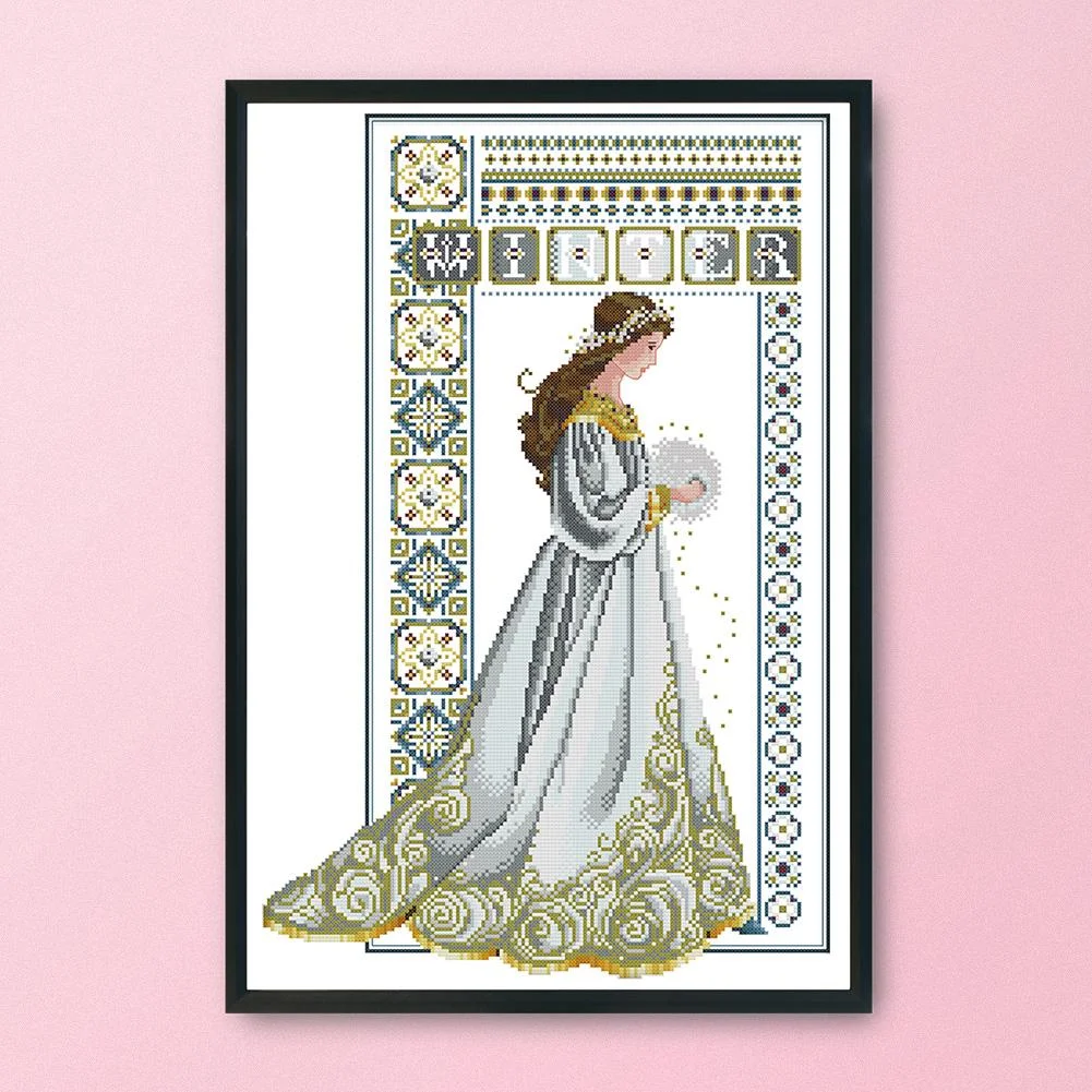 14ct Stamped Cross Stitch - Winter Angel(36*52cm)