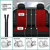 FH Group Car Seat Covers Full Set Premium Cloth - Universal Fit,Automotive Seat Cover,Low Back Front Seat Covers,Airbag Compatible,Split Bench Rear Seat,Washable Seat Cover for SUV,Sedan Red