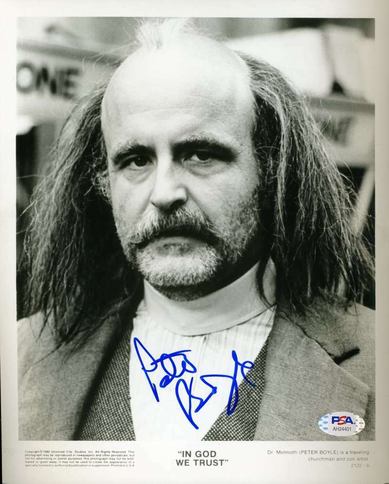 Peter Boyle Psa Dna Coa Signed 8x10 In God We Trust Photo Poster painting Autograph