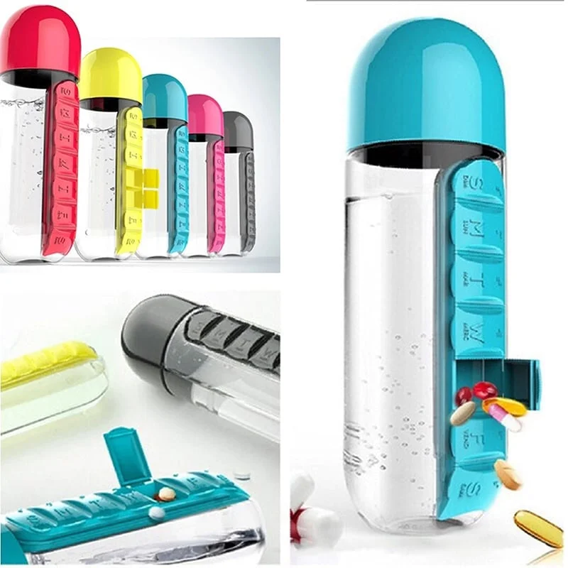 🔥Last Day 49% OFF 🔥 - Water Bottle With Weekly Pillbox