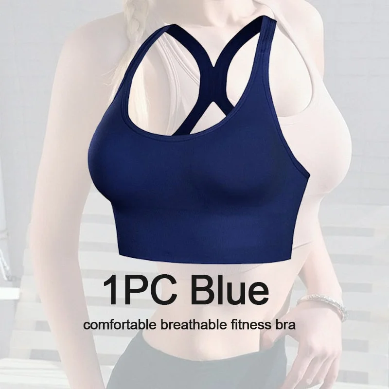 1/2PCS Women Bra Sexy Push Up Bras Fitness Seamless Bralette Female Brassiere Tank Tops Gather Shockproof Pad Underwear Lingerie