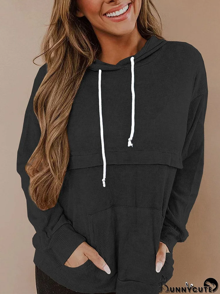 Women's Floral Long Sleeve Scoop Neck Pockets Tops