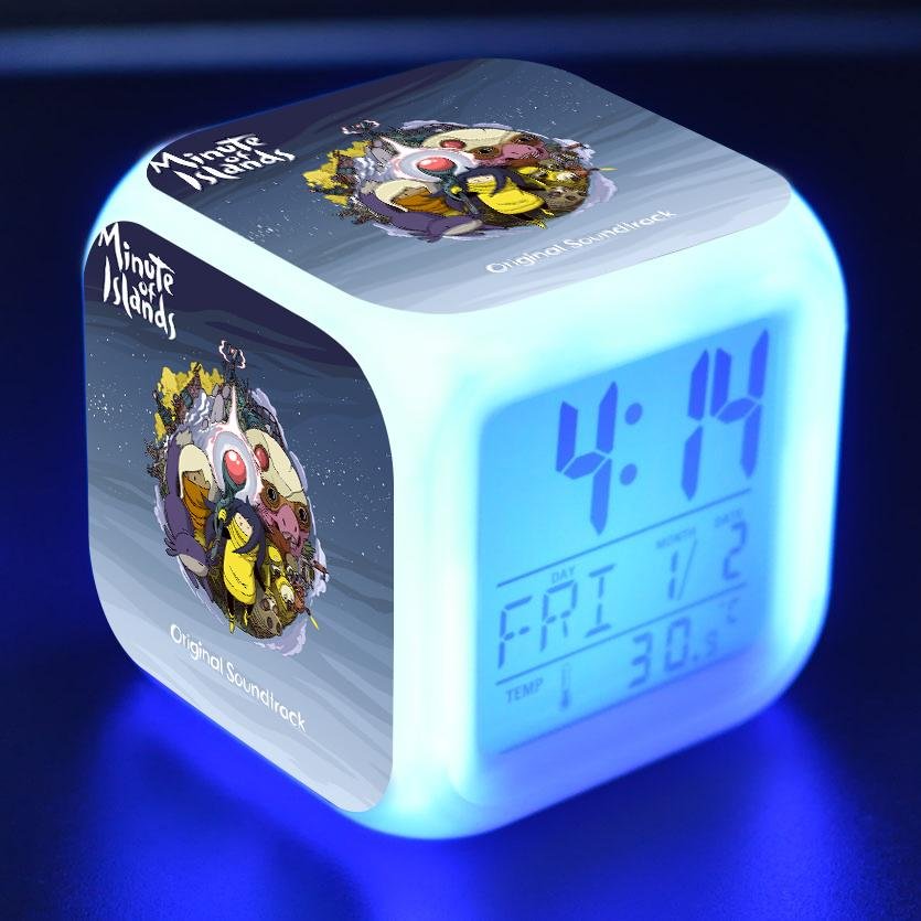 Minute of Islands Alarm Clock 7 Color Changing Night Light Touch Control Digital Clock for Kids