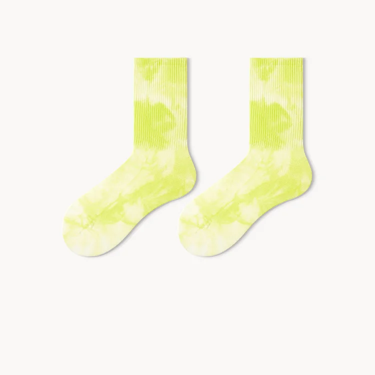 Rainbow Tie Dye Socks Athletic Breathable Street Socks-VESSFUL