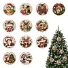 DIY Wooden Diamond Painting Christmas Ornaments Kit 12Pcs Resin Gem Holiday