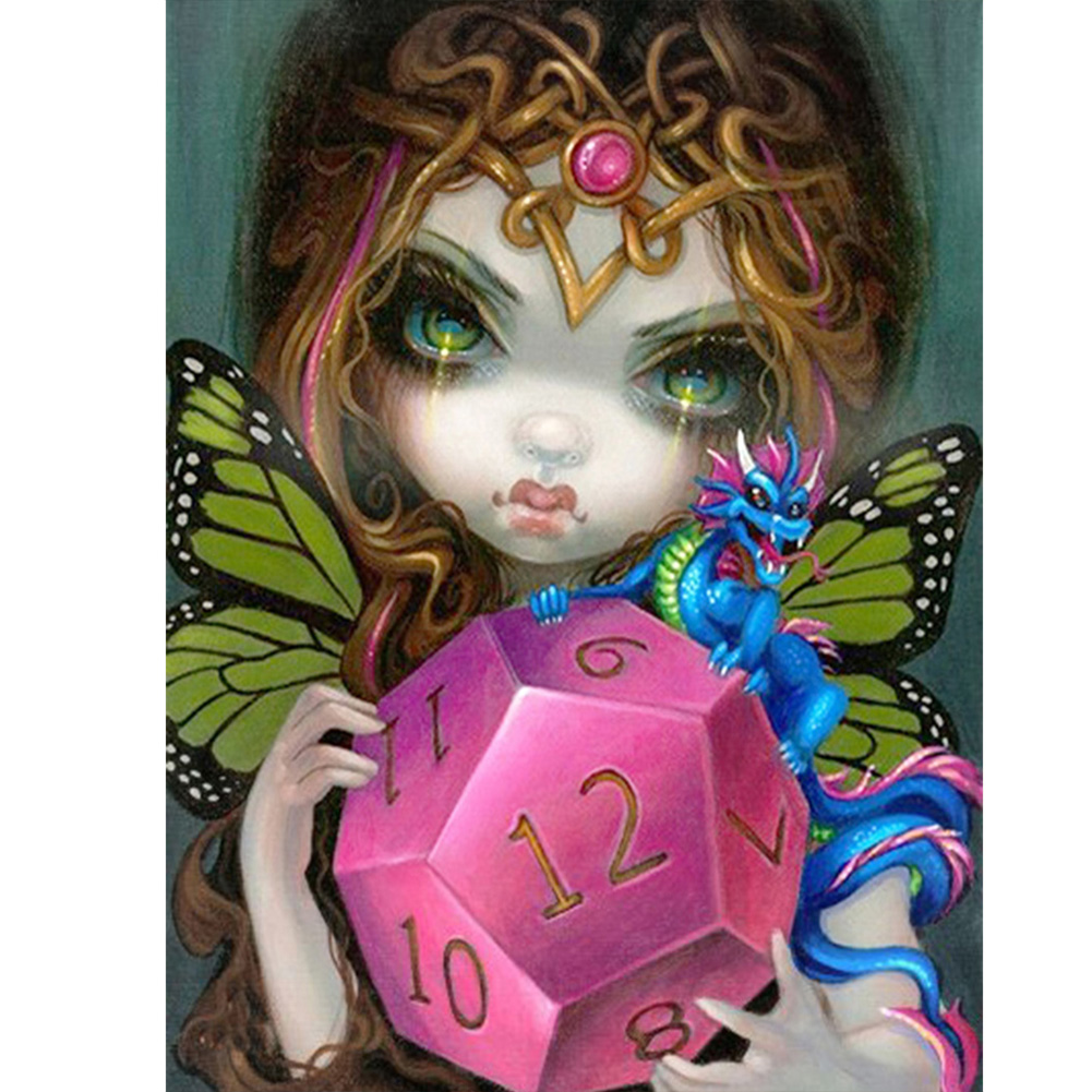 

30*40CM - Round Drill Diamond Painting - Big Eyes Doll, 501 Original
