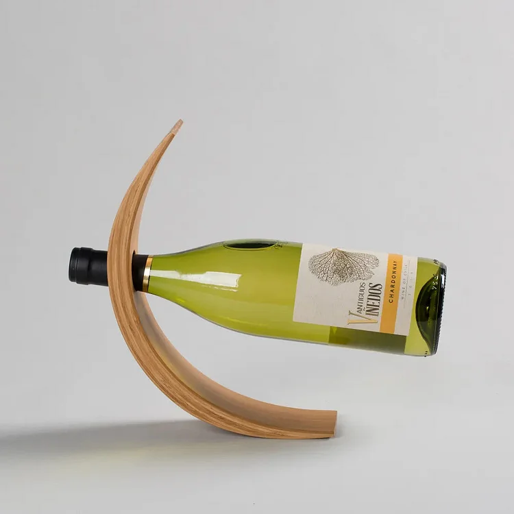 TimberTilt Balance Wine  Bottle Holder