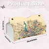 (25cm)Peacock PU DIY Diamond Painting Tissue Box for Beginners Adults Home