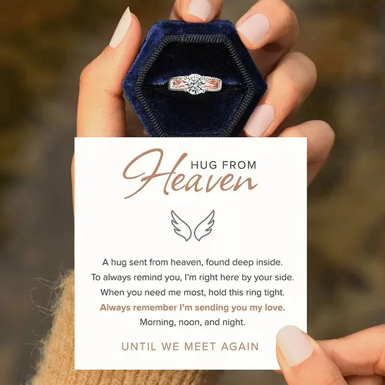 Hug From Heaven Circle Wings Memorial Ring - F453 Verceri