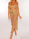 See-Through Strapless Two-Piece Suits