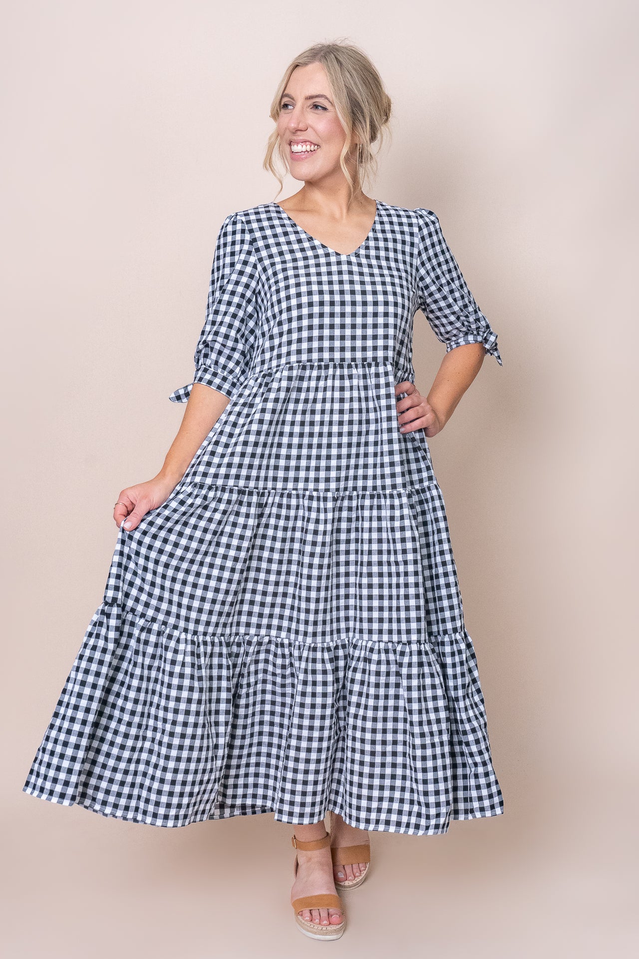 Romy Midi Dress in Black