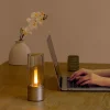 Smart Candlelight Ambience Lamp USB Charging LED Candle Ambience Bluetooth App Rotation Control, Night Light Bedside Lamp