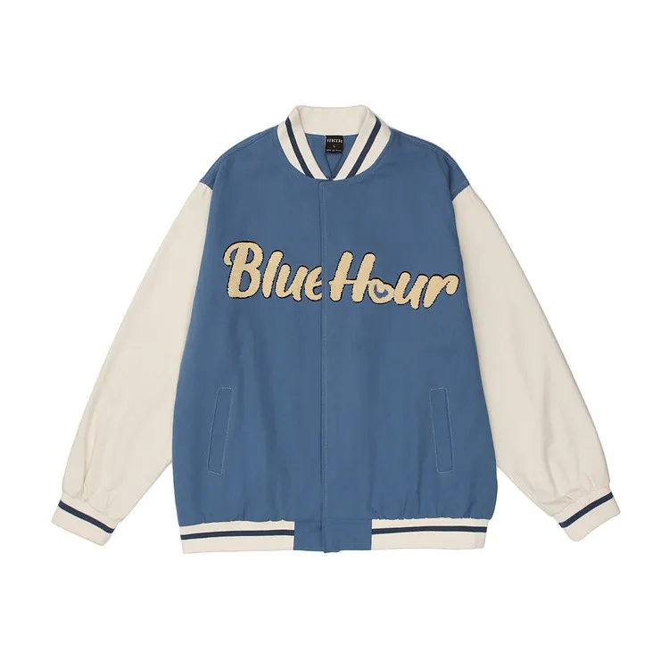 Letterman Jacket Outfit Senior Jackets Varsity Baseball Coat Letter Embroidery Contrast Color Stitching Jacket Coat Men