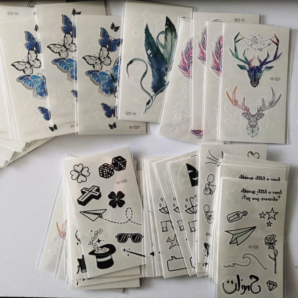 Sdrawing Temporary Tattoo Stickers Lovely Cat Star Rabbit panda Animal Festival Party Glowing Cool Face Tatoo for kid Women