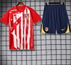 25/26 Atletico Madrid Red/White Stripe Short-Sleeve Training Kit
