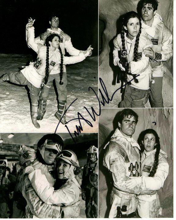 TREAT WILLIAMS signed STAR WARS EMPIRE STRIKES BACK w/ CARRIE FISHER 8x10 Photo Poster painting