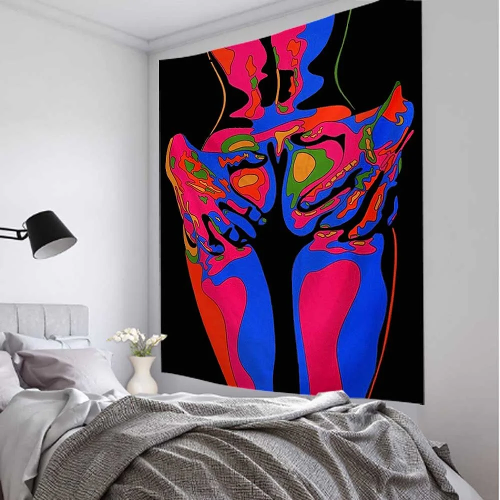 Nigikala Illustration Wall Hanging Tapestry Hippie Kawaii Home Wall Decor Boho Room Personality Background Cloth Sofa Sheets