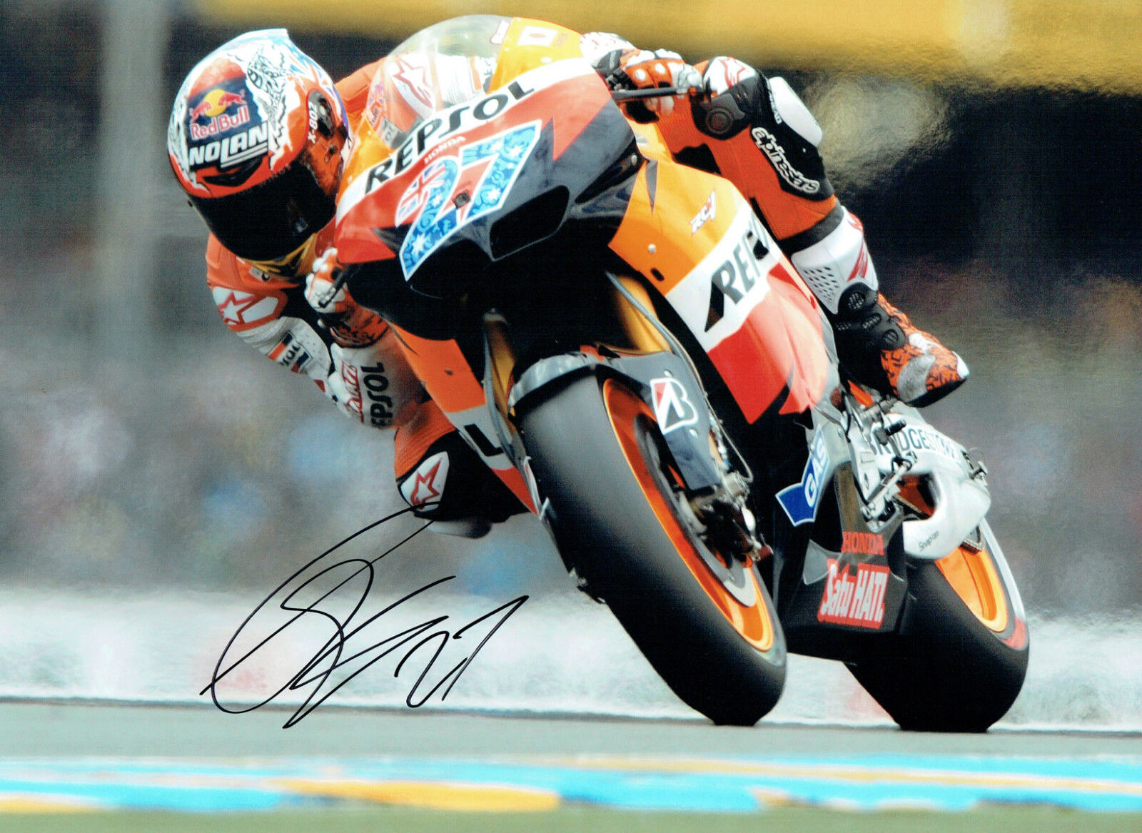 Casey STONER Autograph SIGNED Photo Poster painting 16x12 Repsol HONDA Rider AFTAL COA