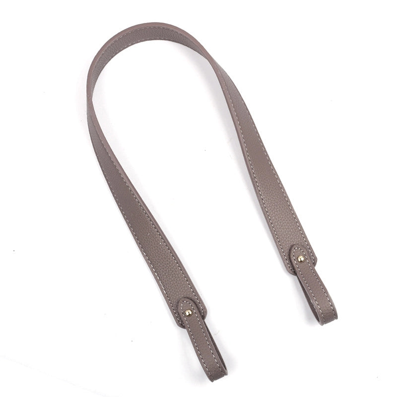 Suitable For H Family Food Basket Wide Shoulder Strap Shoulder Diagonal Lychee Pattern Underarm Bag Accessories Underarm Bag Replacement Pu Bag Strap