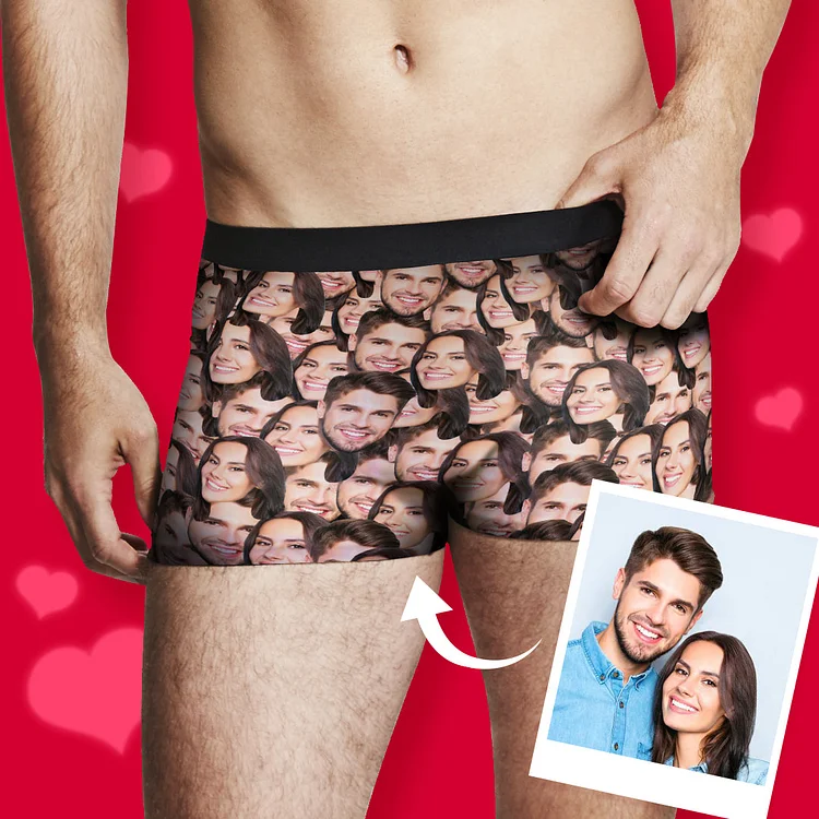 Custom Face Mash Personalised Boxer Shorts Photo Printed