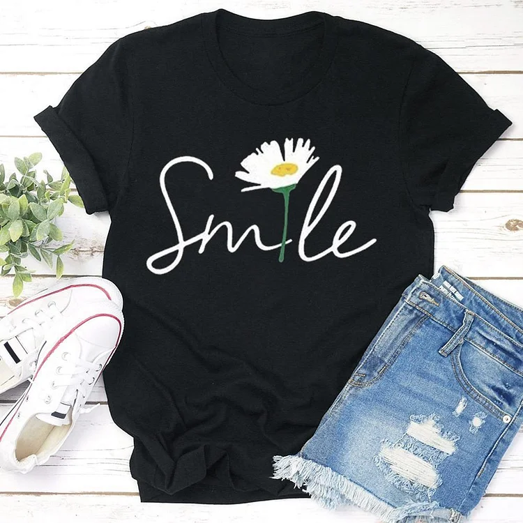 Smile T-shirt Tee --Annaletters